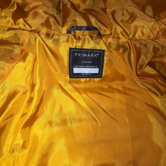 Boys Primark Gray/Yellow lightweight puffer Coat - Picture 4 of 4